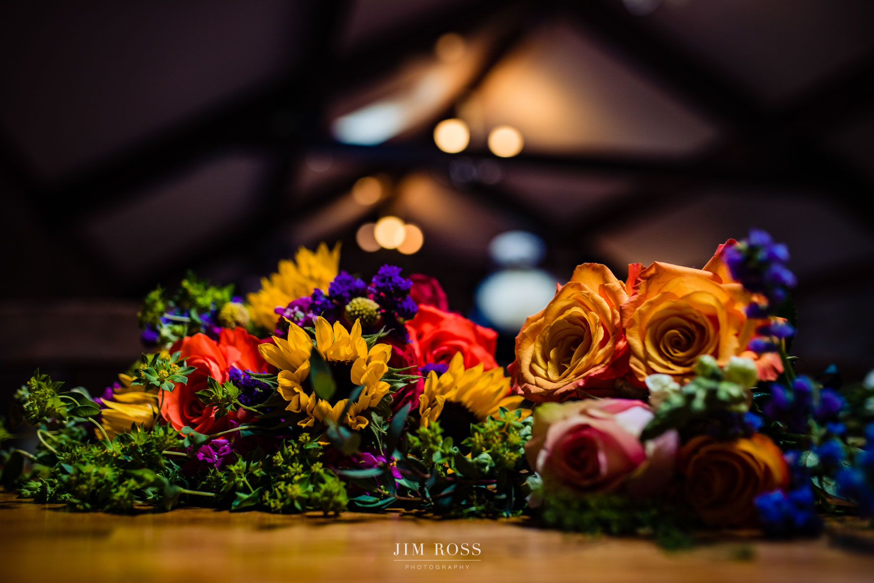 closeup of DIY wedding bouquet