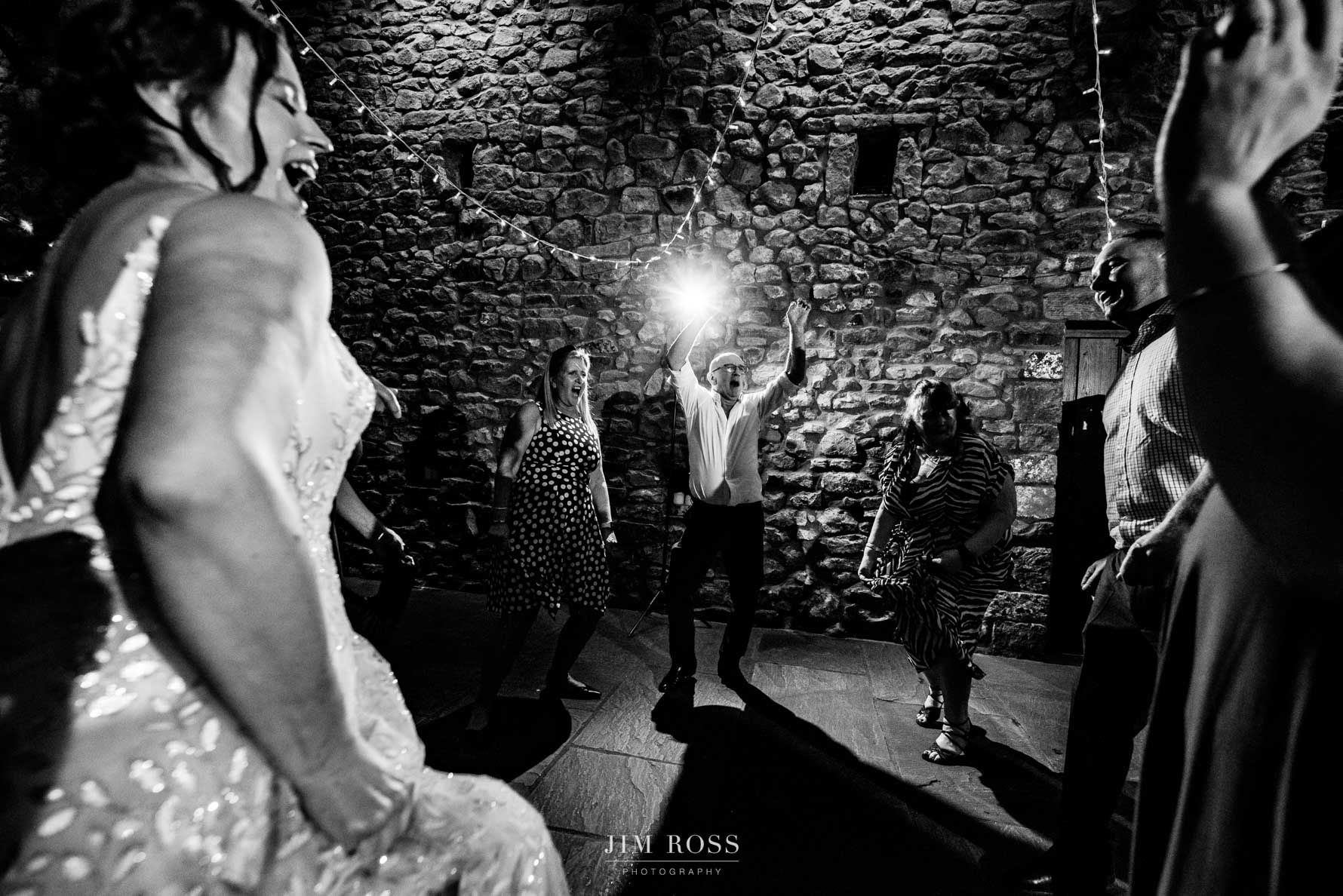 father of the bride giving it dance floor moves