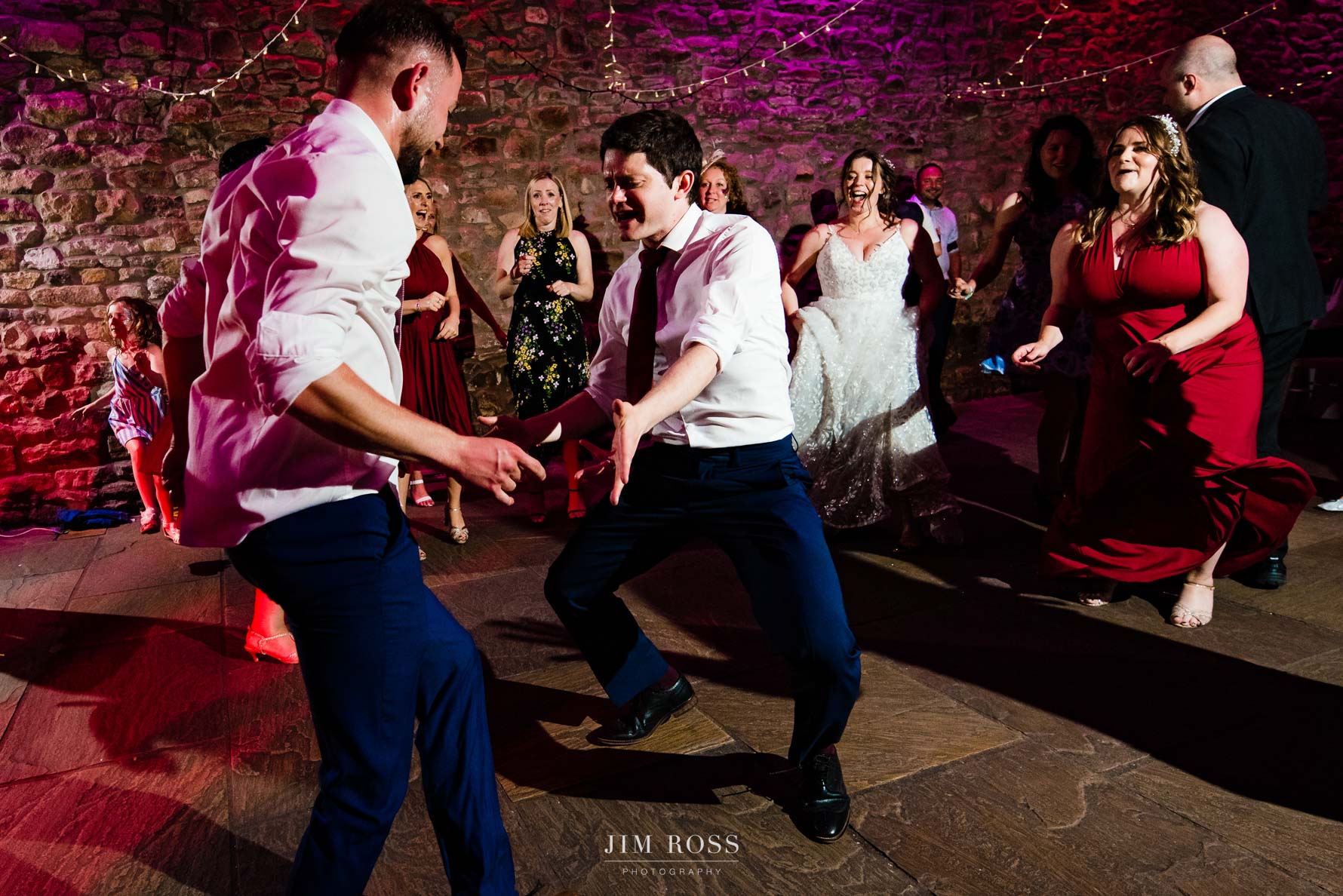 groom has dance-off with friend