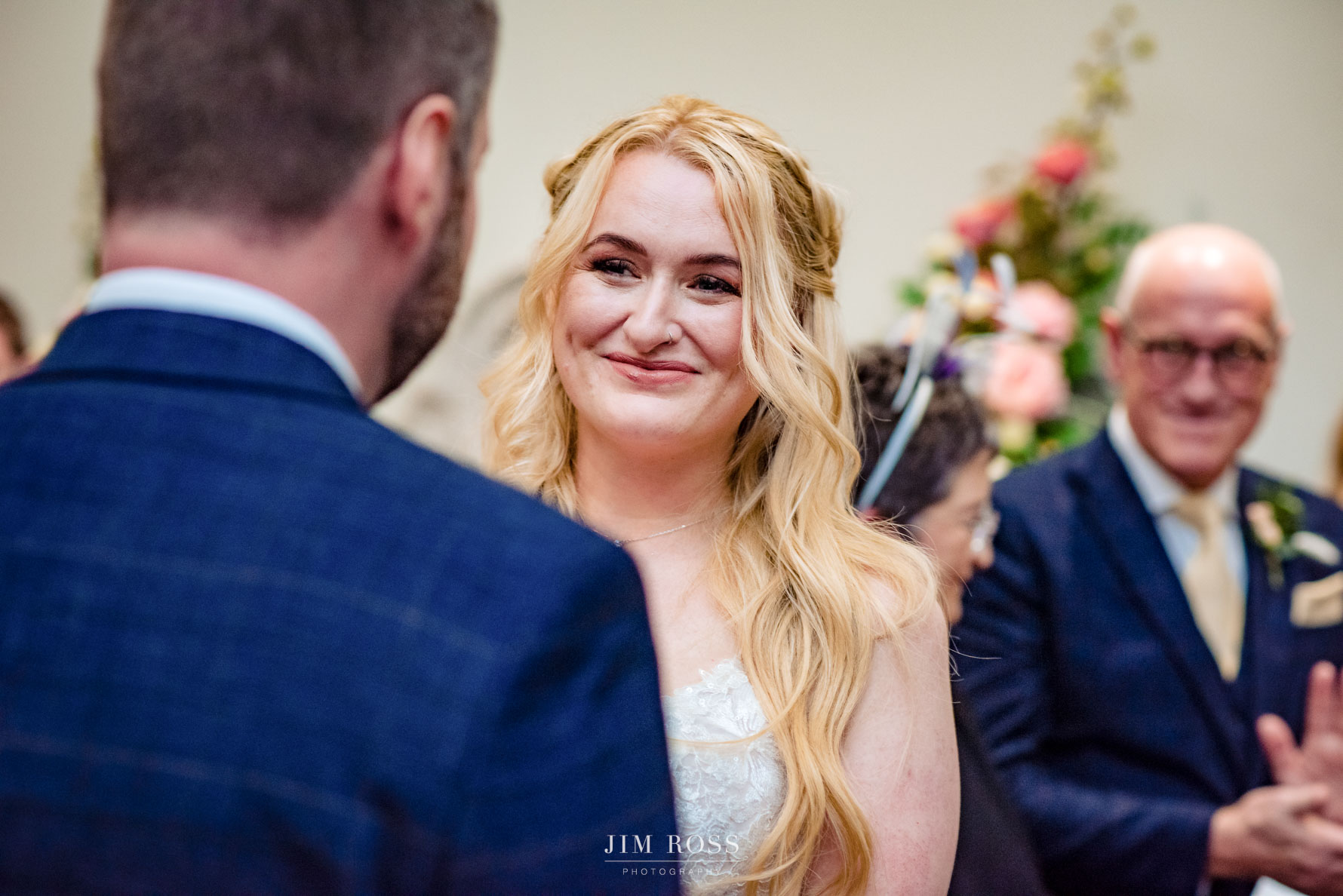 Cute smile from bride
