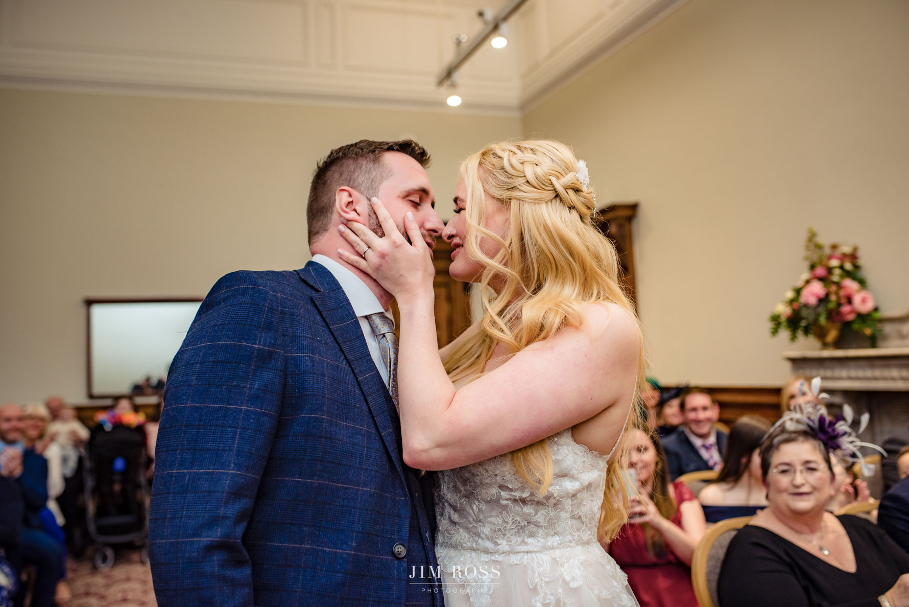 First kiss St George's Hall wedding